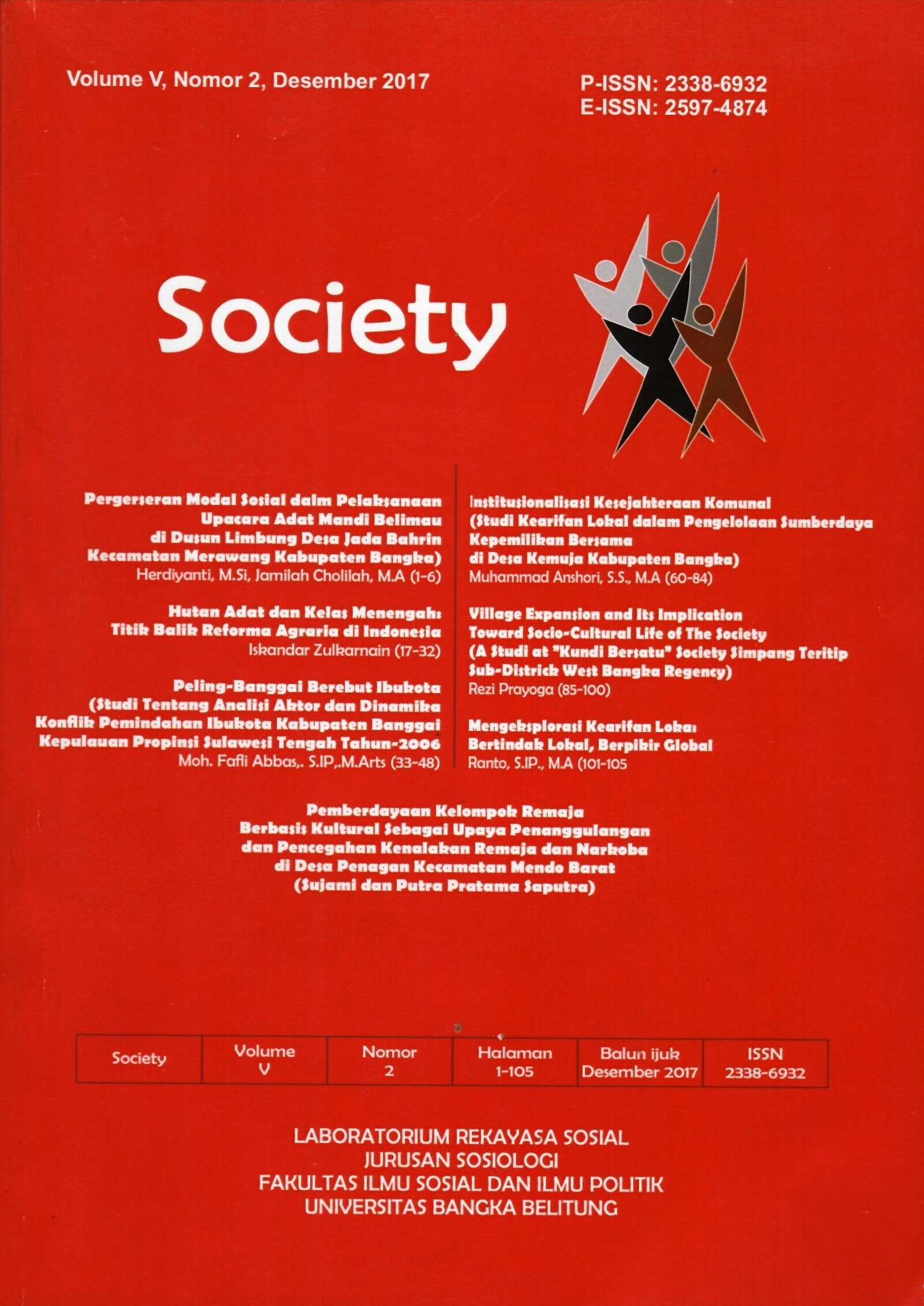 Jurnal Society Volume 5 Nomor 2#Desember 2017